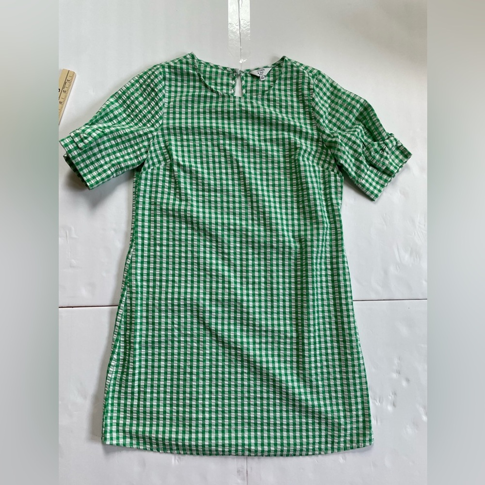 crown & ivy Green and White Gingham Mini Dress